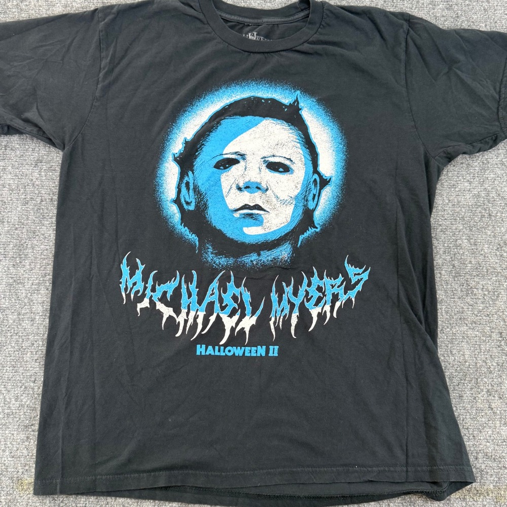 Halloween II Michael Myers Graphic T-Shirt Black Size Large